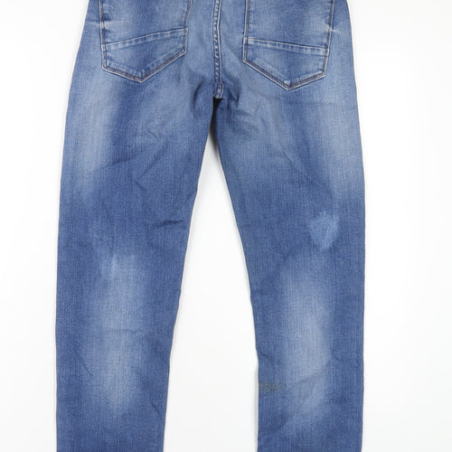 DENIM 365 Mens Blue Cotton Straight Jeans Size 30 in L28 in Slim Zip
