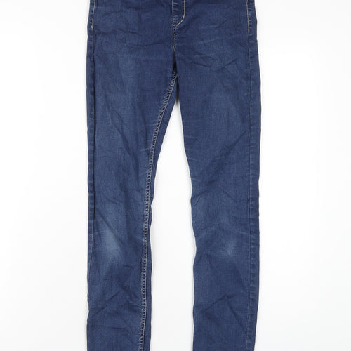 H&M Girls Blue Cotton Jegging Jeans Size 14 Years L29 in Regular Pullover