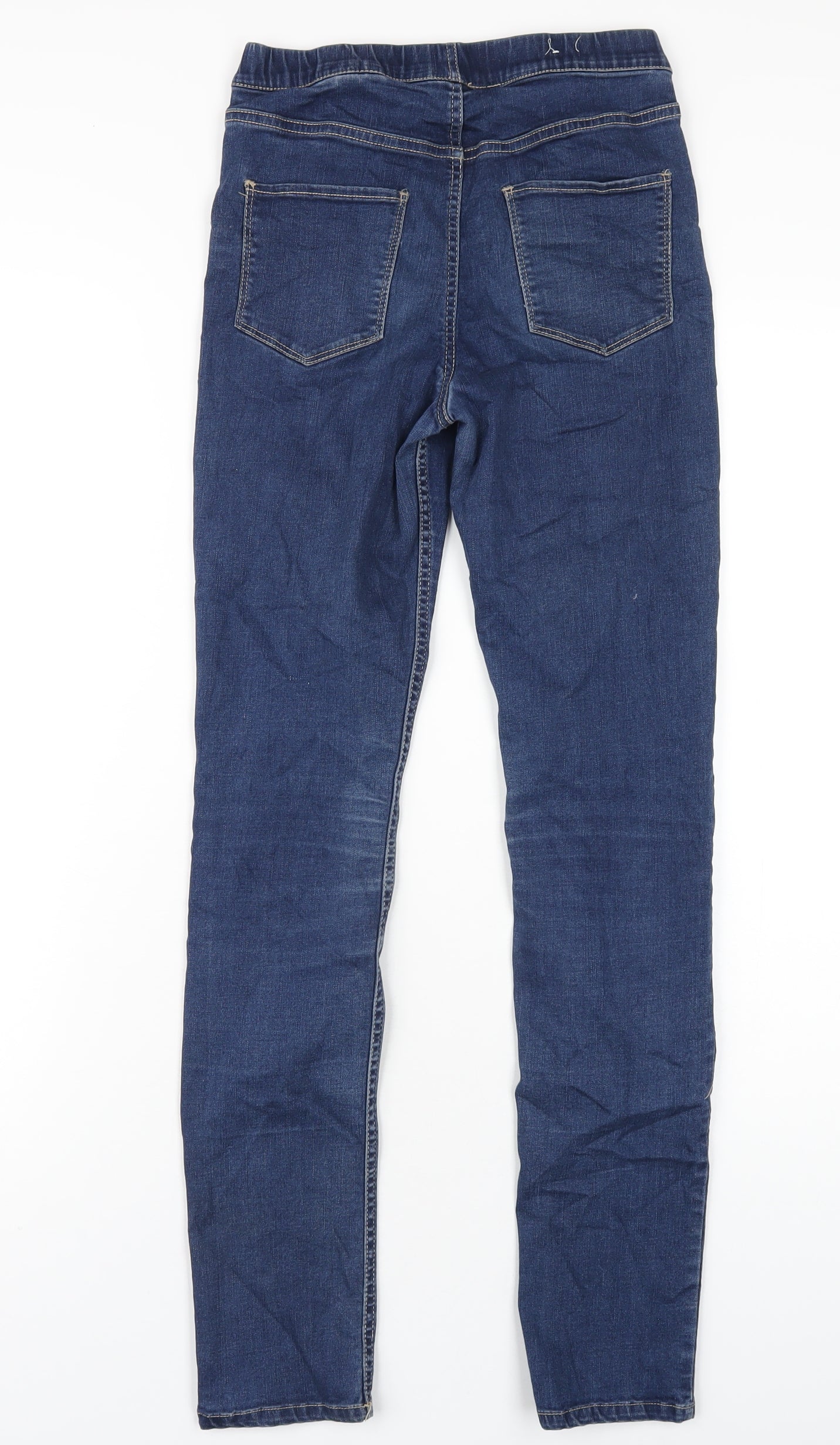 H&M Girls Blue Cotton Jegging Jeans Size 14 Years L29 in Regular Pullover