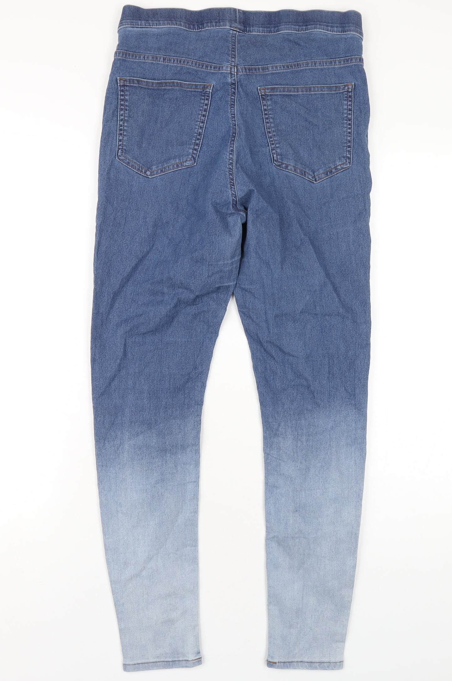 Marks and Spencer Womens Blue Cotton Jegging Jeans Size 12 L29 in Regular