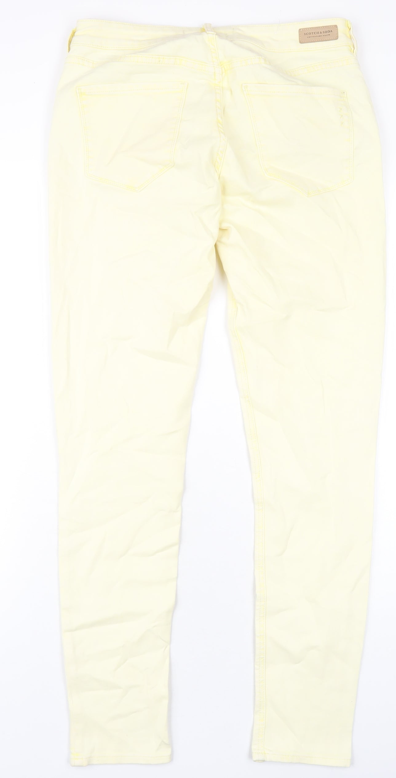 Scotch & Soda Womens Yellow Cotton Skinny Jeans Size 30 in L32 in Regular Zip