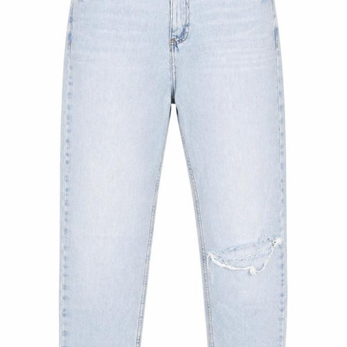 New Look Womens Blue Cotton Straight Jeans Size 12 L26 in Regular Zip