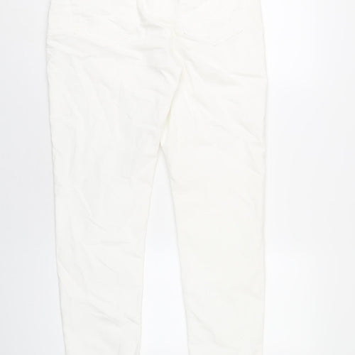 Betty Barclay Womens White Cotton Skinny Jeans Size 34 in L32 in Regular Zip
