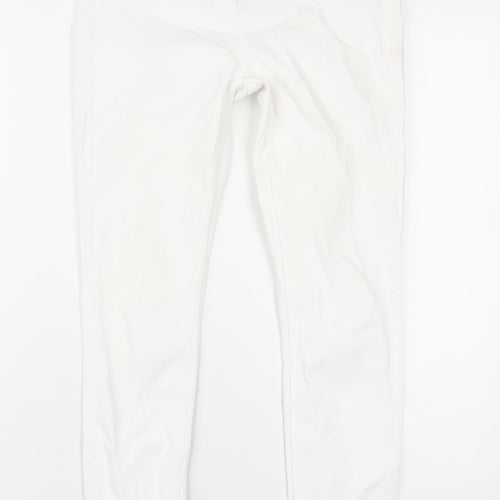 River Island Womens White Cotton Skinny Jeans Size 10 L28 in Regular Zip