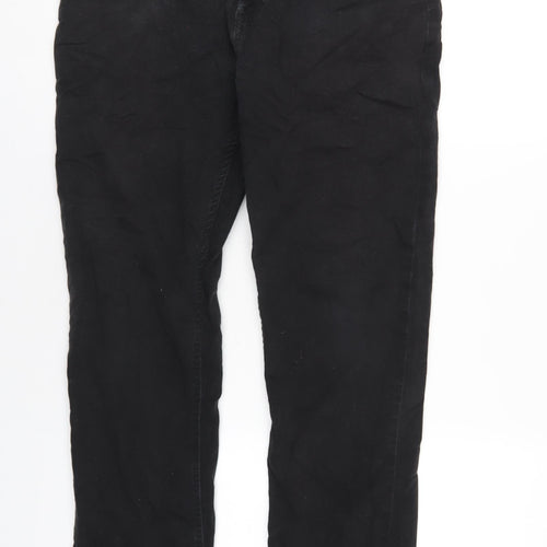 NEXT Mens Black Cotton Straight Jeans Size 32 in L30 in Regular Zip