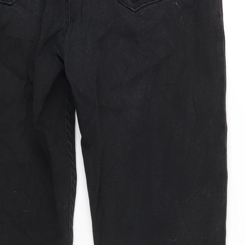 NEXT Mens Black Cotton Straight Jeans Size 32 in L30 in Regular Zip