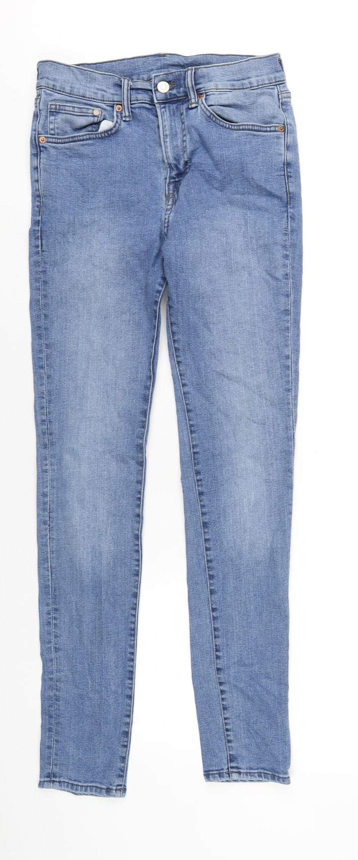 H&M Womens Blue Cotton Skinny Jeans Size 29 in L31 in Regular Zip