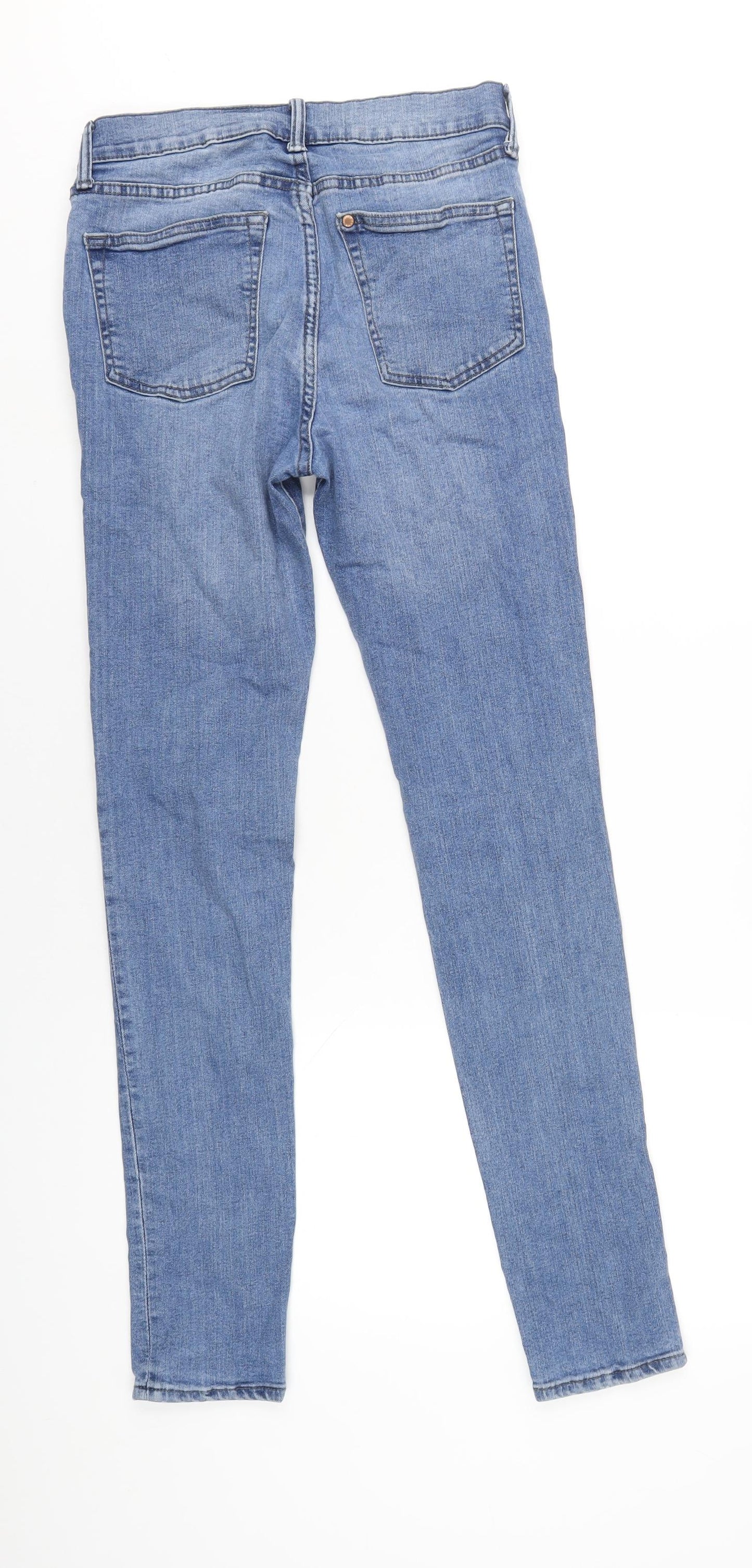 H&M Womens Blue Cotton Skinny Jeans Size 29 in L31 in Regular Zip