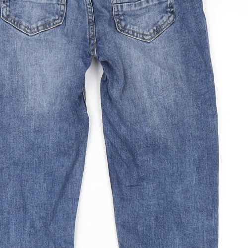 NEXT Boys Blue Cotton Straight Jeans Size 9 Months L26 in Regular Drawstring