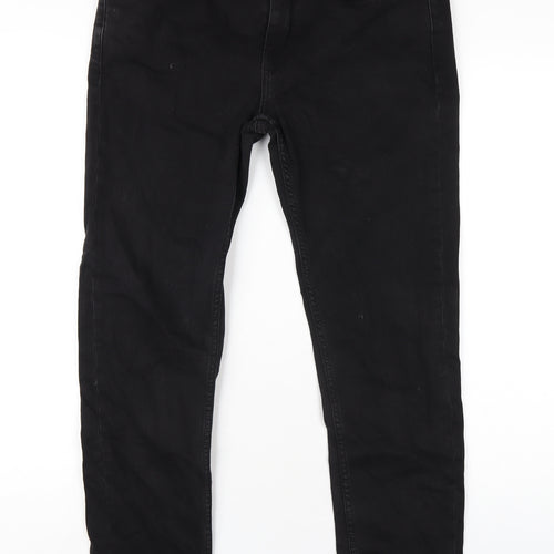 ASOS Mens Black Cotton Skinny Jeans Size 33 in L30 in Regular Zip