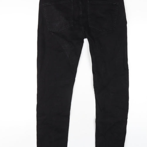 ASOS Mens Black Cotton Skinny Jeans Size 33 in L30 in Regular Zip