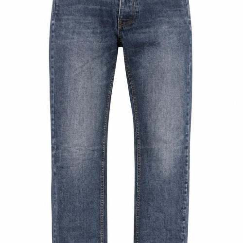 Bellfield Mens Black Cotton Straight Jeans Size 30 in L32 in Regular Button