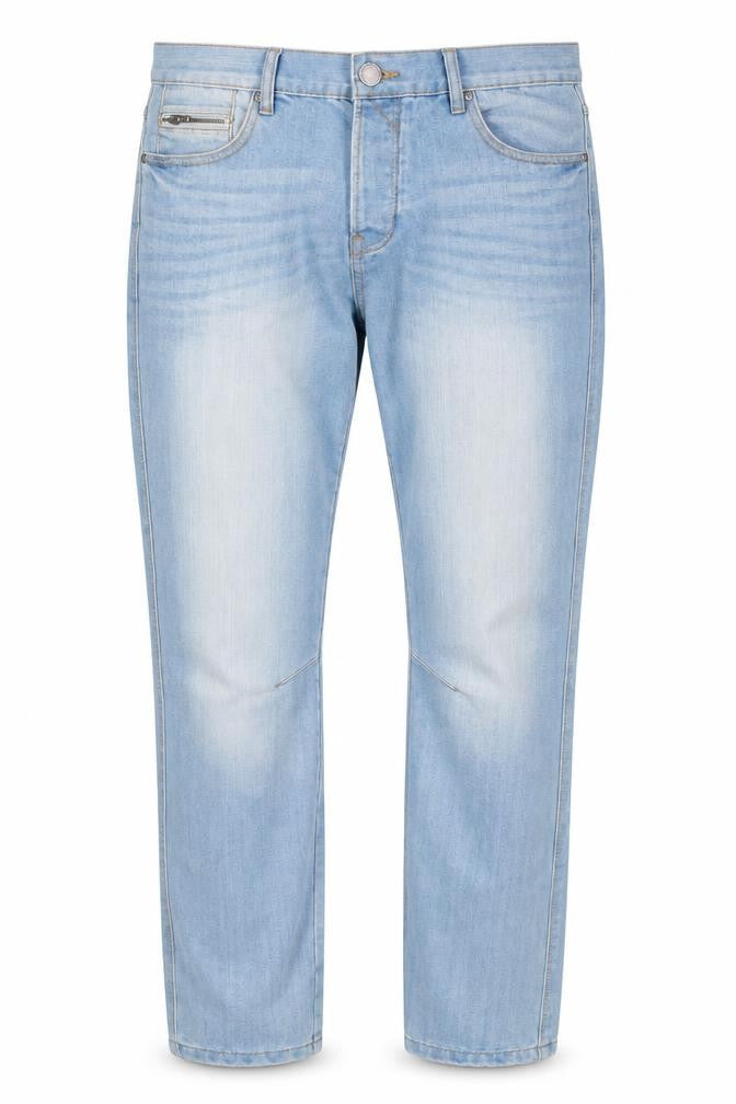 Denim & Co. Mens Blue Cotton Straight Jeans Size 34 in L32 in Regular Button