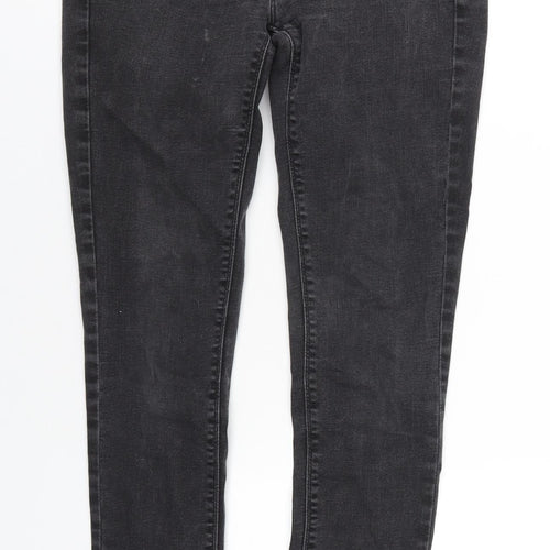 Oasis Womens Black Cotton Skinny Jeans Size 12 L31 in Regular Zip