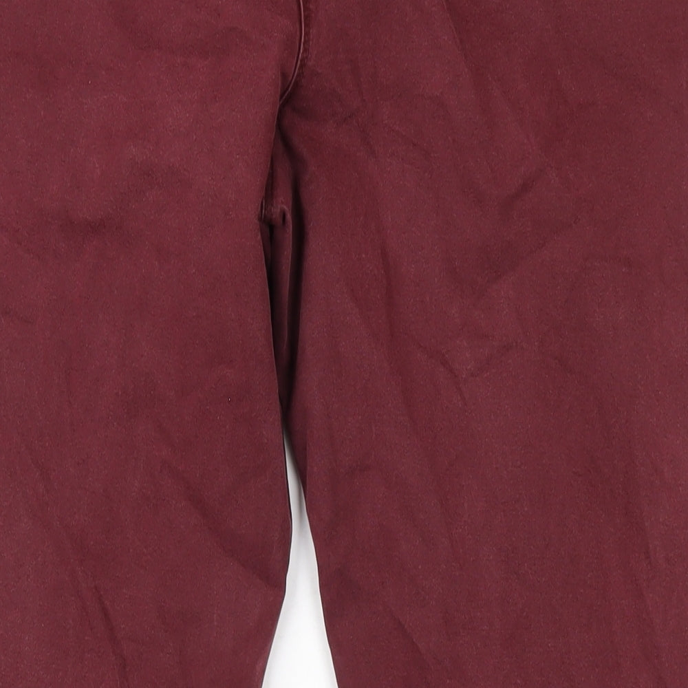 George Womens Red Cotton Skinny Jeans Size 16 L29 in Regular Zip