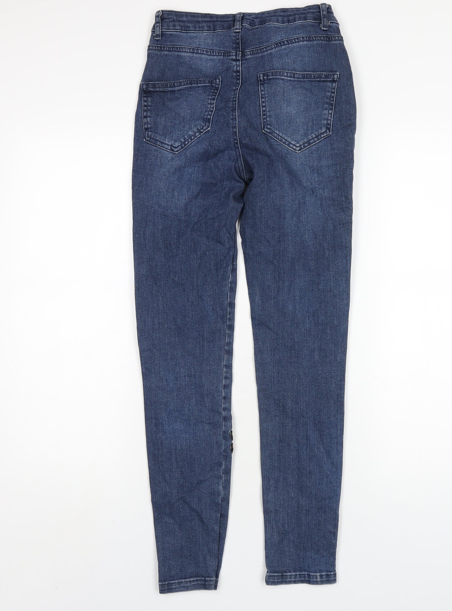 Calzedonia Womens Blue Cotton Skinny Jeans Size S L29 in Regular Zip