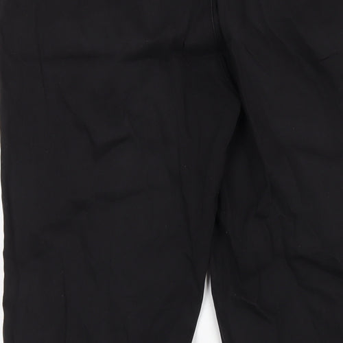 Denim & Co. Mens Black Cotton Chino Trousers Size 32 in L30 in Regular Button