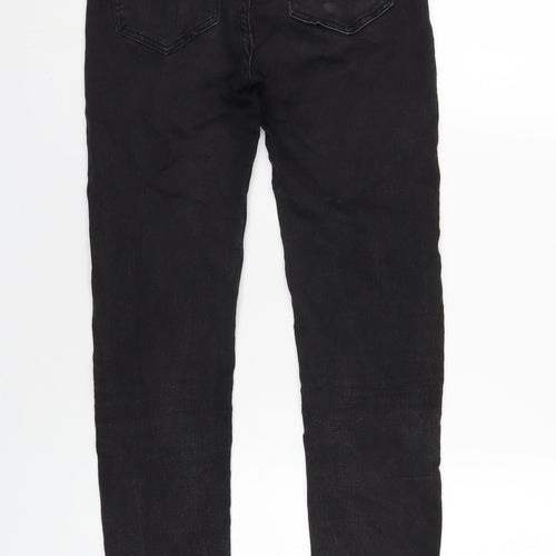 Pull&Bear Womens Black Cotton Skinny Jeans Size 10 L30 in Regular Zip