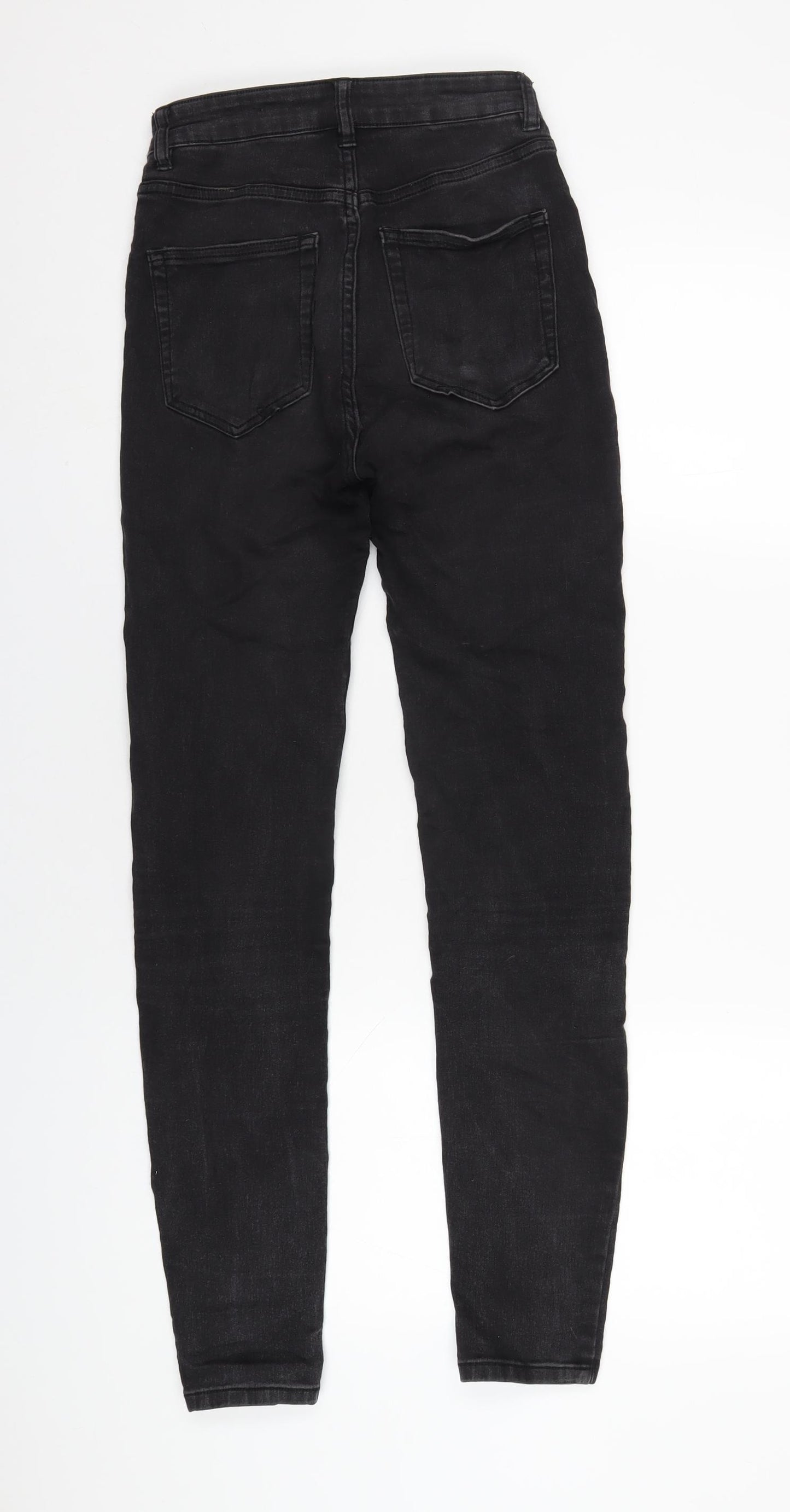 Pull&Bear Womens Black Cotton Skinny Jeans Size 10 L30 in Regular Zip