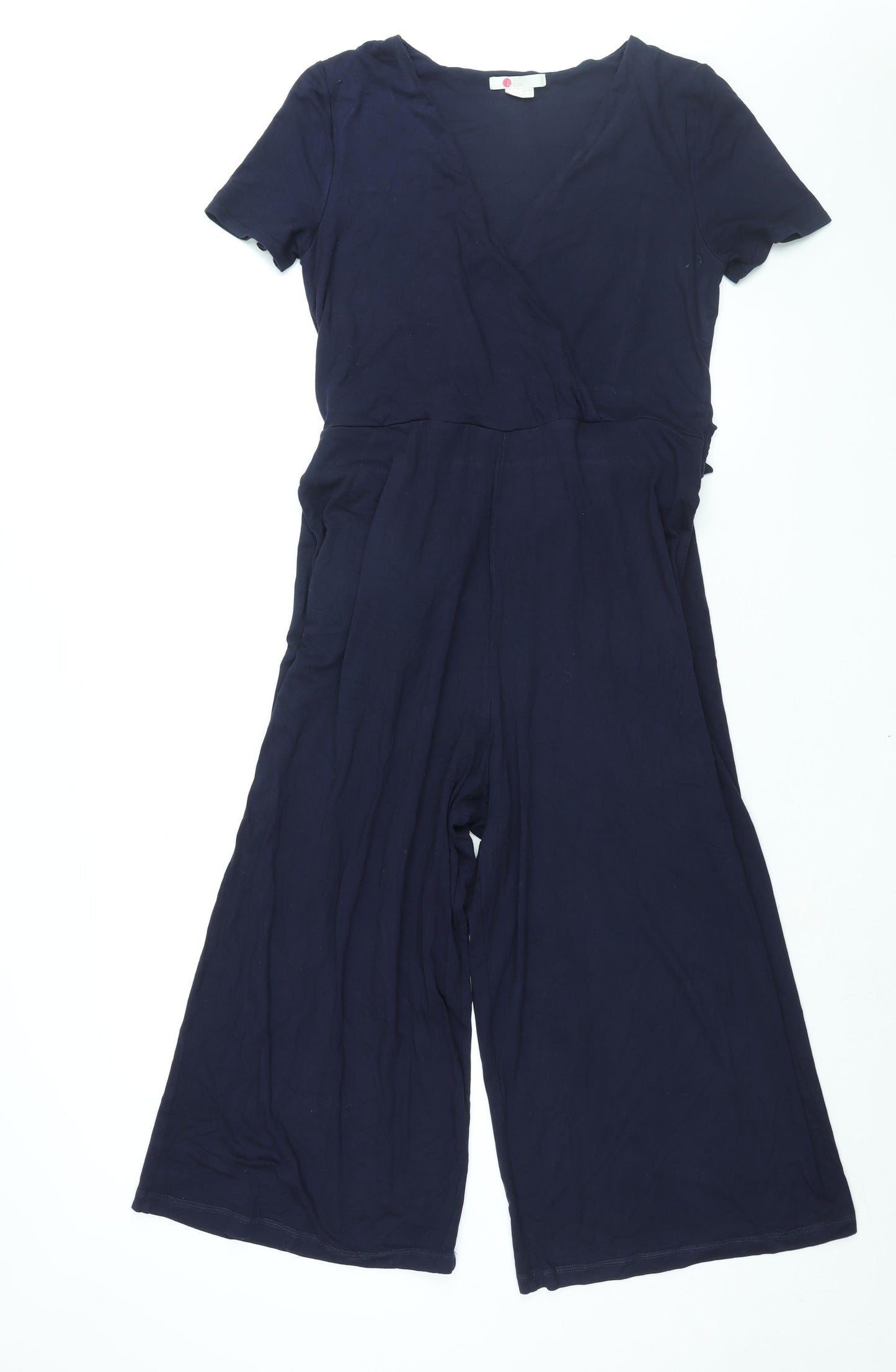Boden Womens Blue Viscose Jumpsuit One-Piece Size 14 L22 in Pullover - Belted