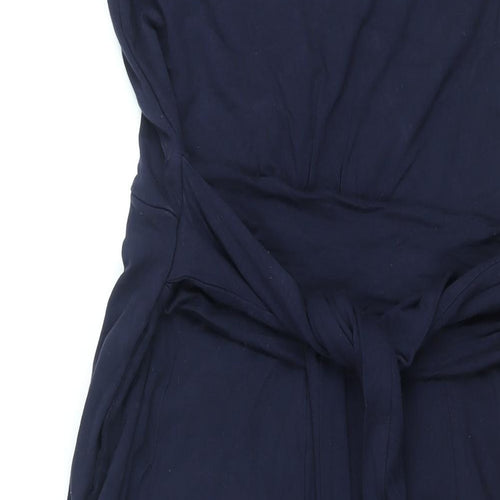 Boden Womens Blue Viscose Jumpsuit One-Piece Size 14 L22 in Pullover - Belted