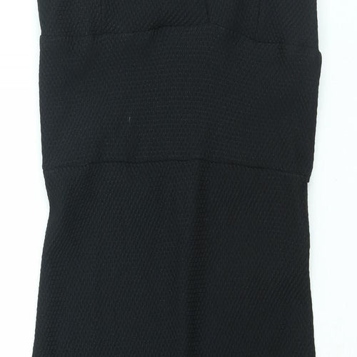 Miss Selfridge Womens Black Polyester Bodycon Size 12 Sweetheart Pullover