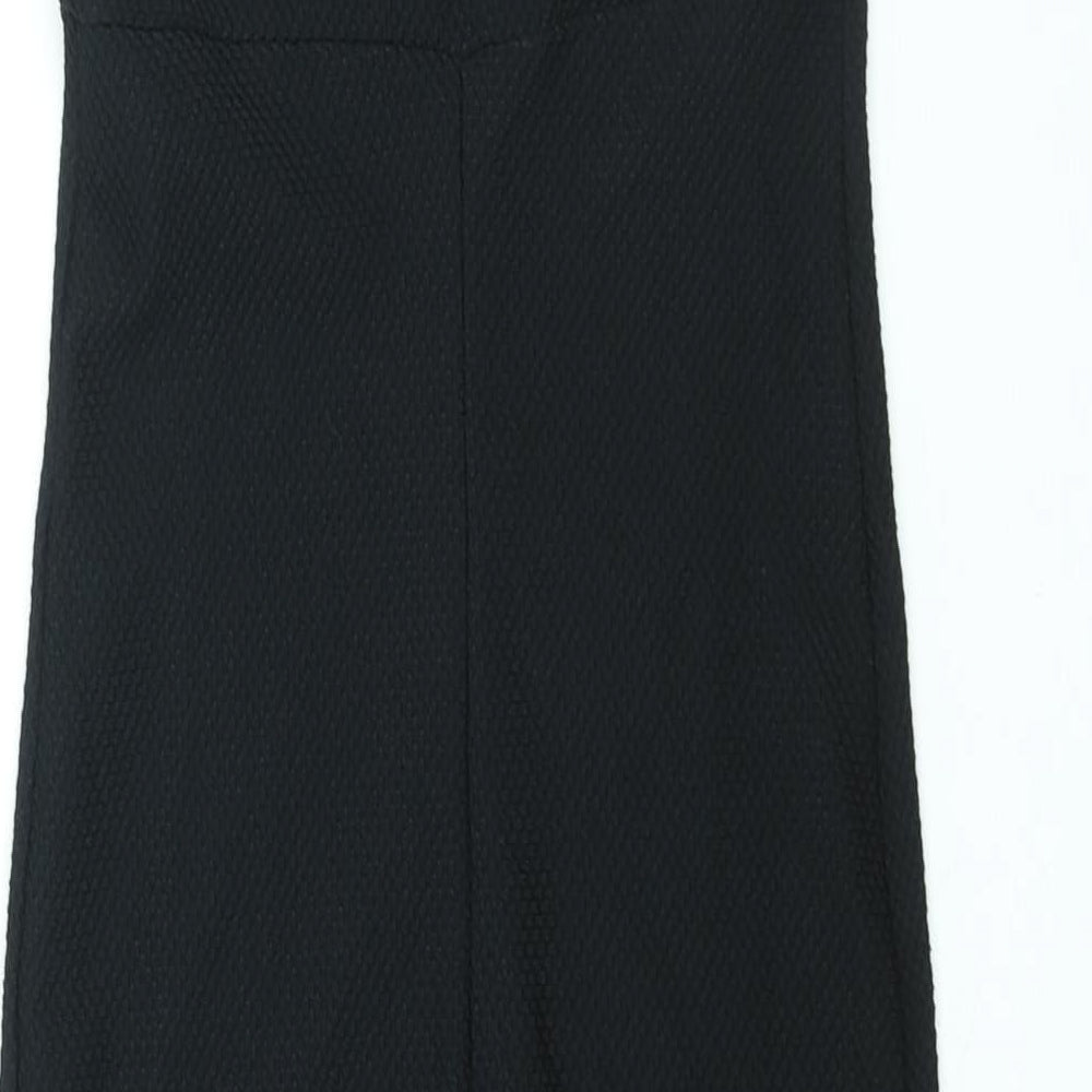 Miss Selfridge Womens Black Polyester Bodycon Size 12 Sweetheart Pullover