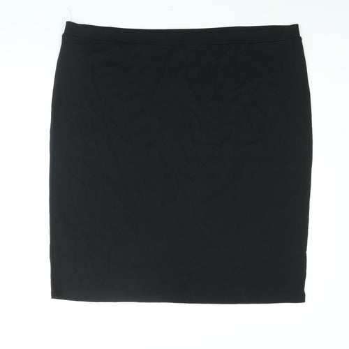 So Fabulous Womens Black Viscose Straight & Pencil Skirt Size 26