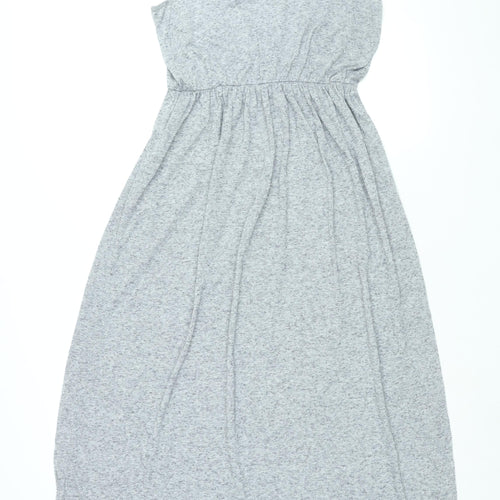 Divided by H&M Womens Grey Polyester Maxi Size L Scoop Neck Pullover