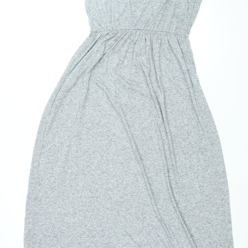 Divided by H&M Womens Grey Polyester Maxi Size L Scoop Neck Pullover