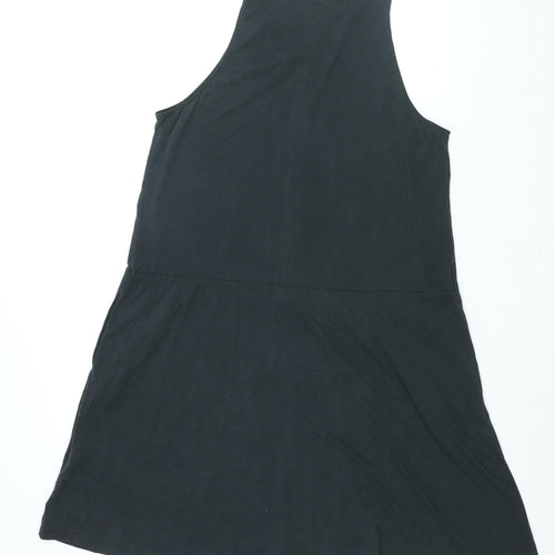 Gap Womens Black Modal Shift Size XL Scoop Neck Snap - Drawstring Waist