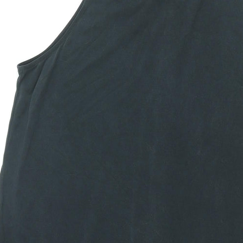 Gap Womens Black Modal Shift Size XL Scoop Neck Snap - Drawstring Waist