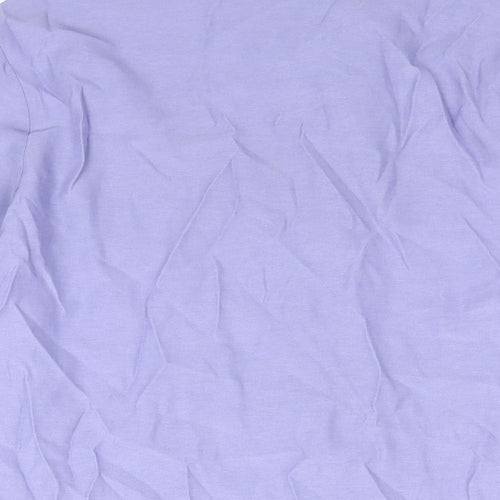Sara Womens Purple Polyester Basic Button-Up Size 18 Collared