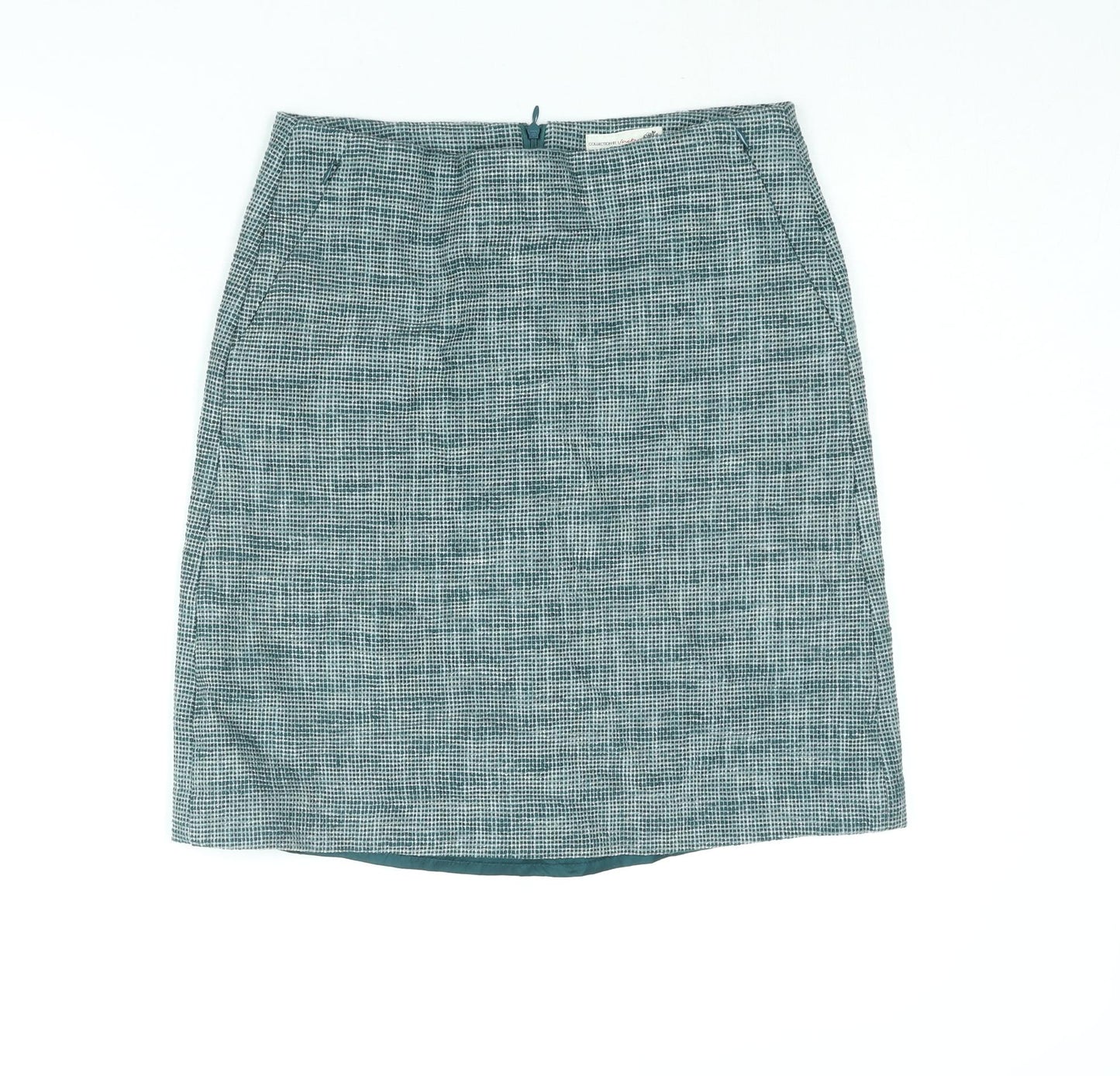 Jackpot Womens Green Cotton A-Line Skirt Size 6 Zip