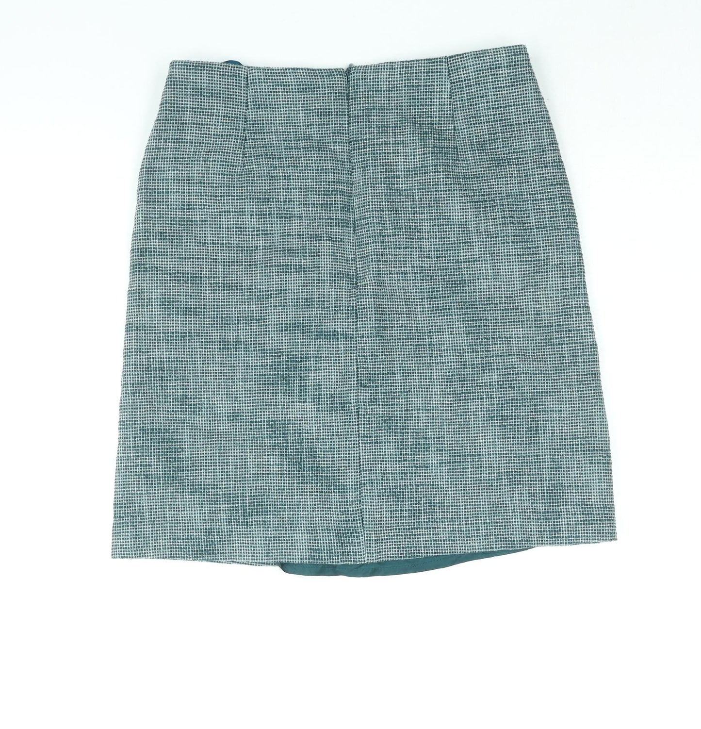 Jackpot Womens Green Cotton A-Line Skirt Size 6 Zip