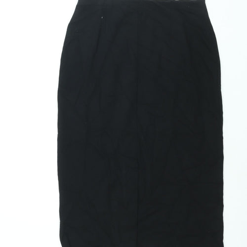 St Michael Womens Black Viscose Straight & Pencil Skirt Size 14