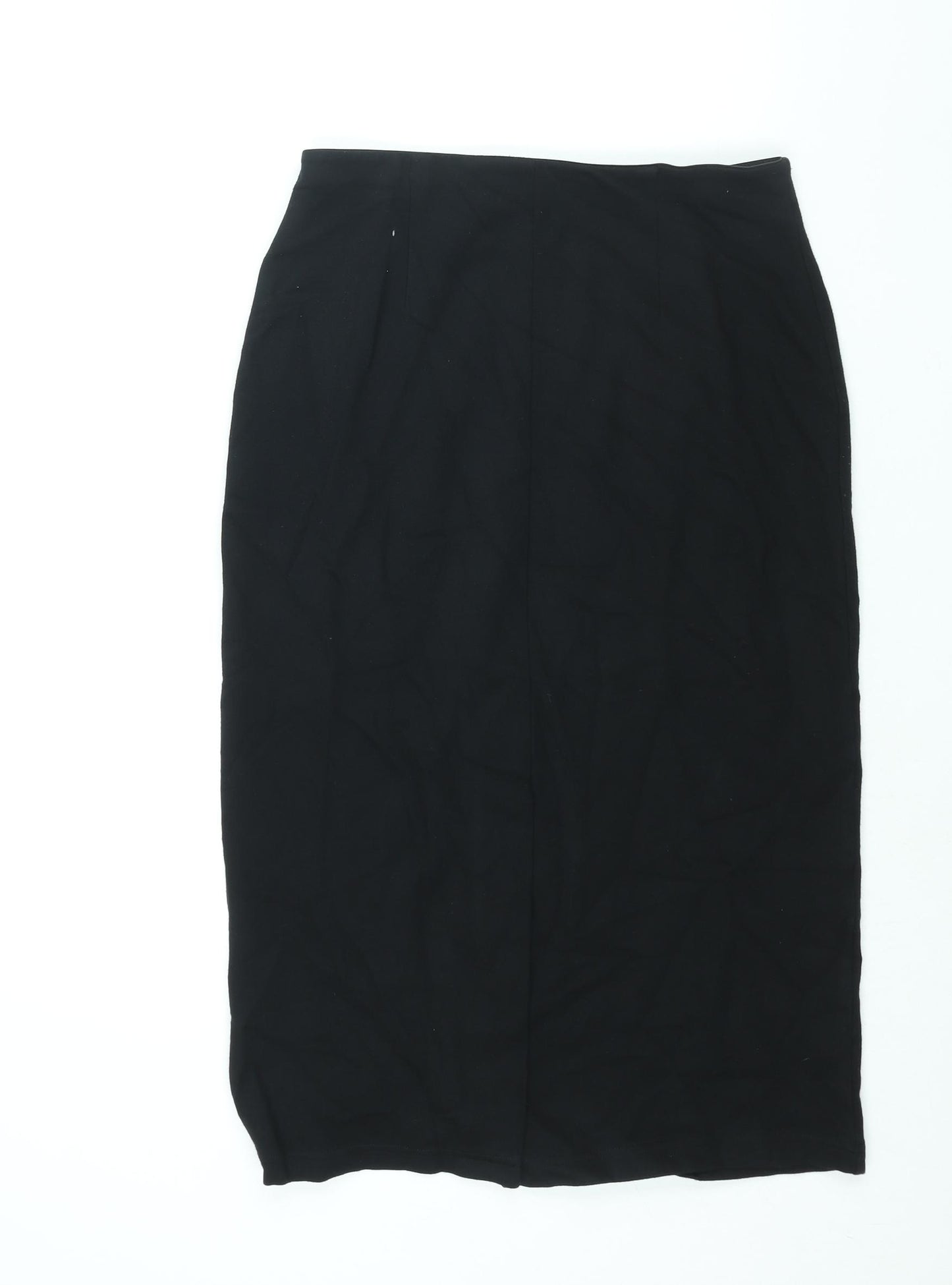 St Michael Womens Black Viscose Straight & Pencil Skirt Size 14