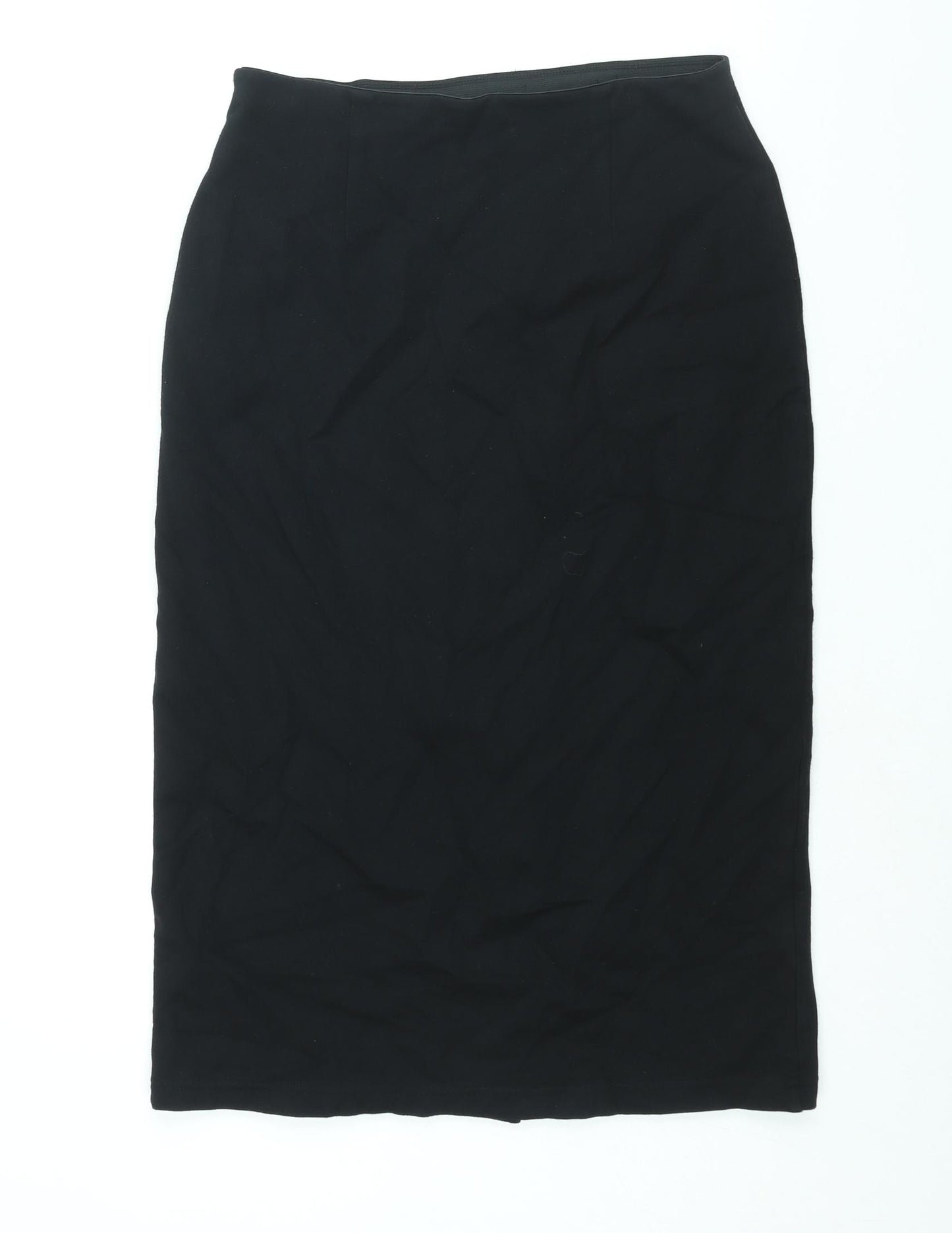 St Michael Womens Black Viscose Straight & Pencil Skirt Size 14