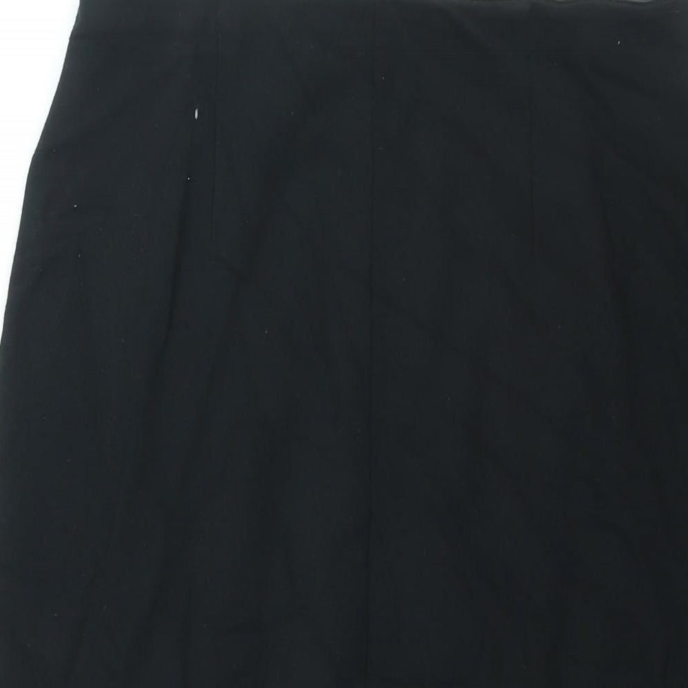 St Michael Womens Black Viscose Straight & Pencil Skirt Size 14