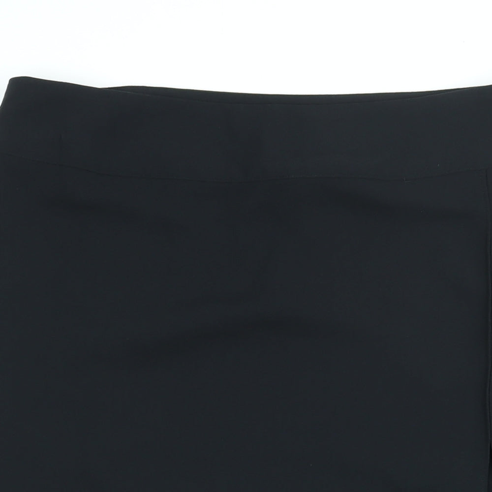 Marks and Spencer Womens Black Polyester A-Line Skirt Size 20 Zip