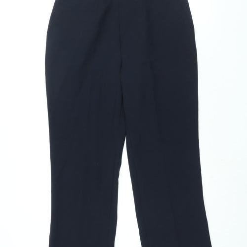 Bonmarché Womens Blue Polyester Trousers Size 12 L27 in Regular