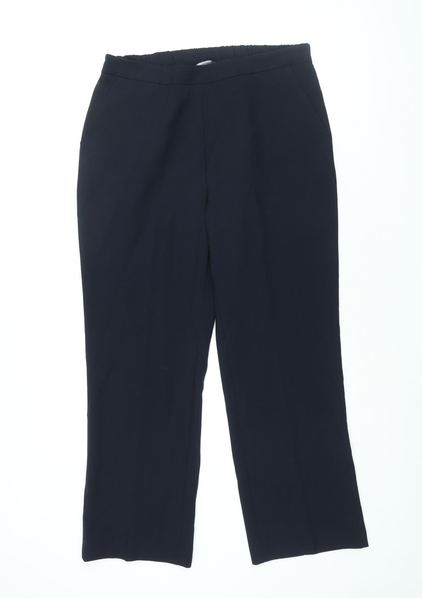 Bonmarché Womens Blue Polyester Trousers Size 12 L27 in Regular