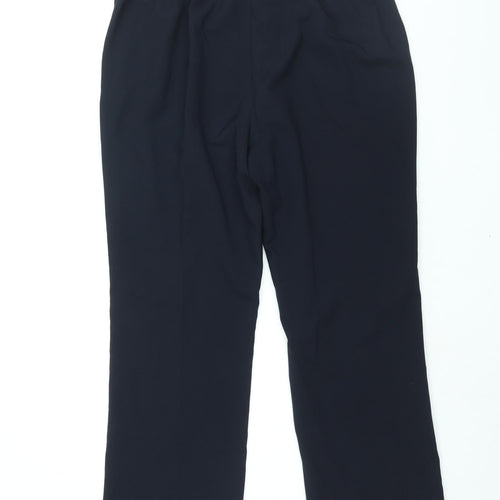 Bonmarché Womens Blue Polyester Trousers Size 12 L27 in Regular