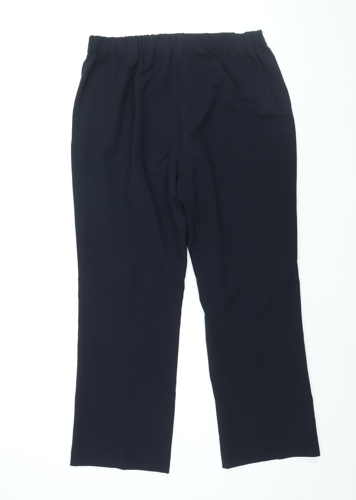 Bonmarché Womens Blue Polyester Trousers Size 12 L27 in Regular