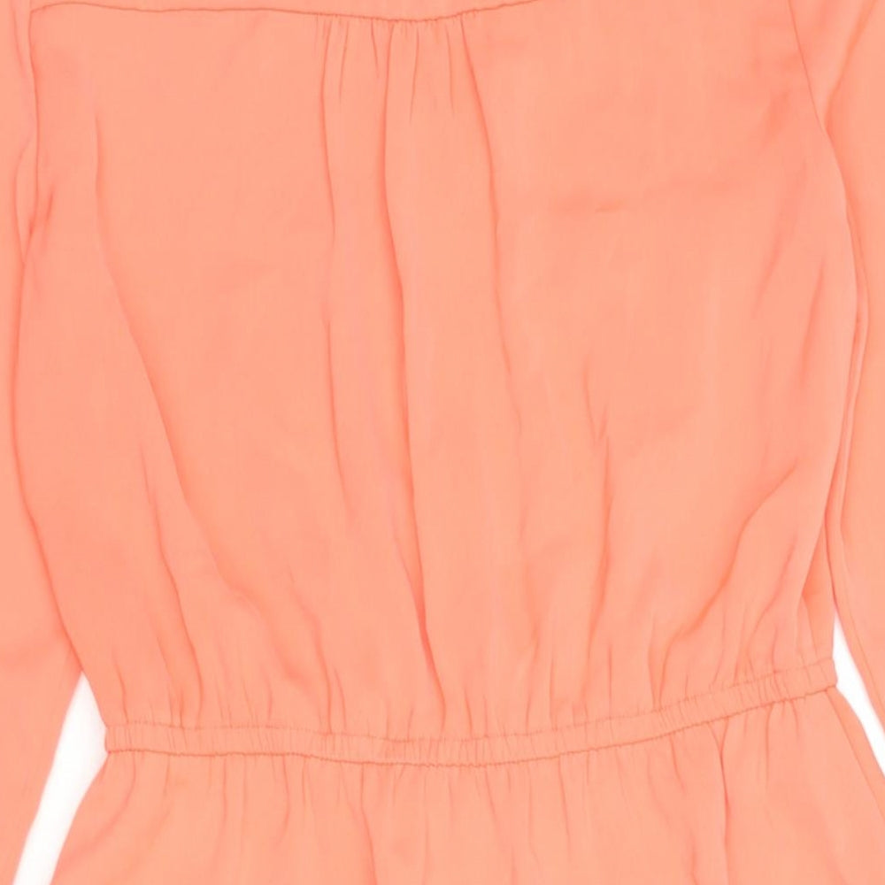 Market Spruce Womens Pink Polyester Shift Size S V-Neck Pullover - Embroidered Cut Out Detail