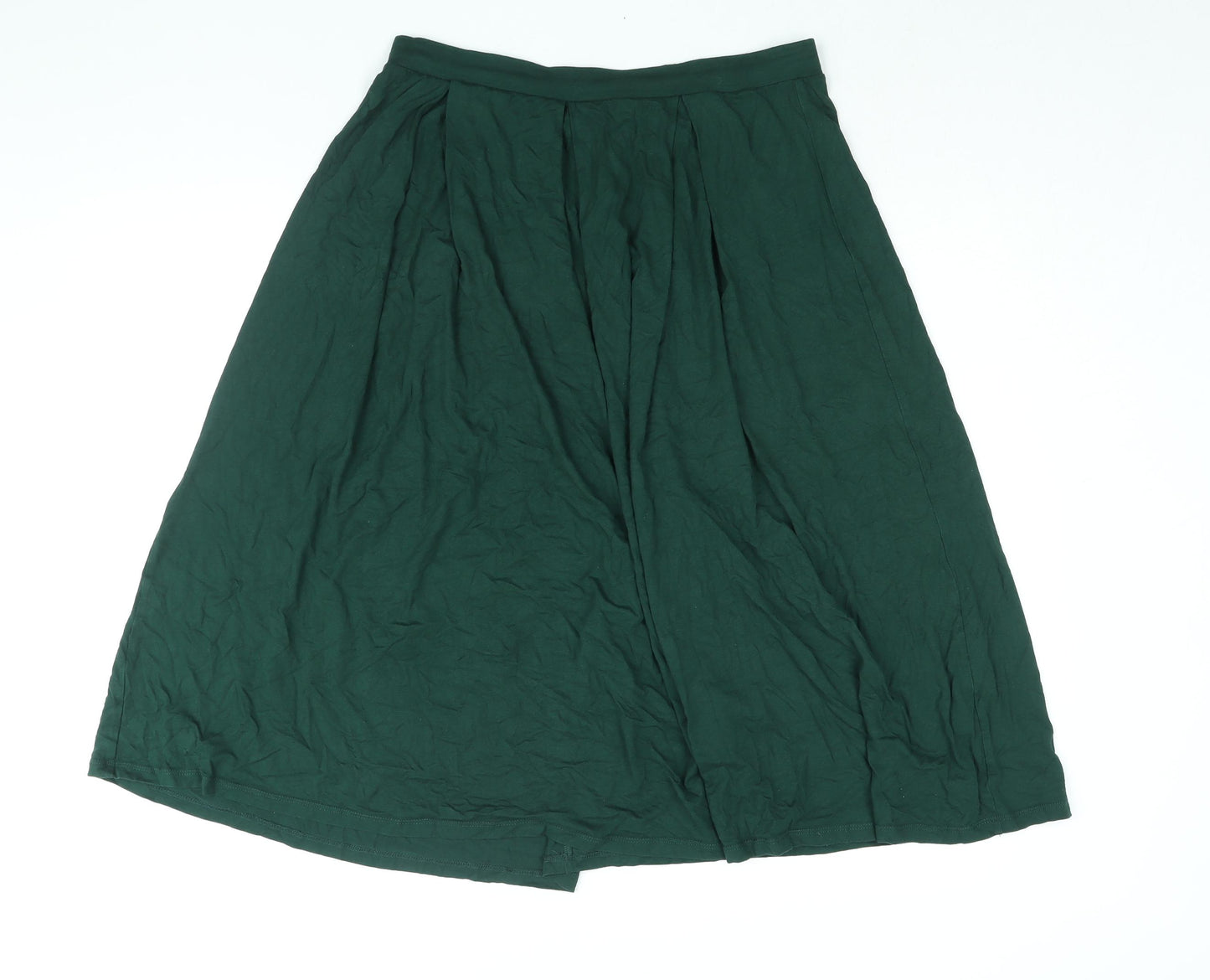 ASOS Womens Green Viscose A-Line Skirt Size 16