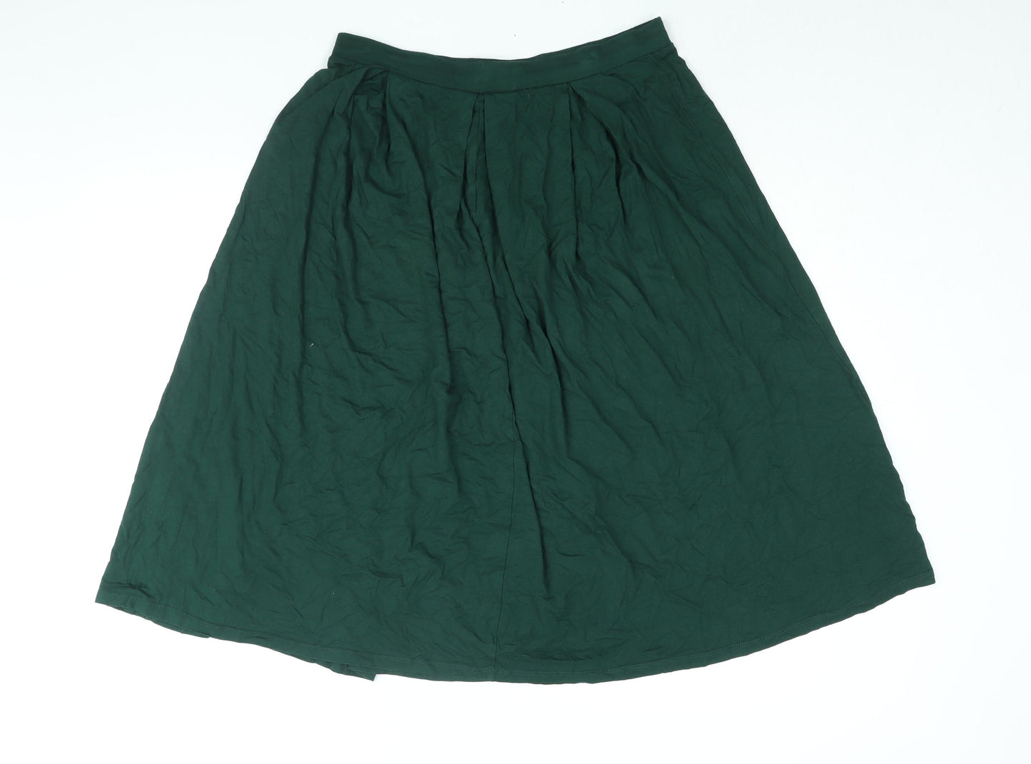 ASOS Womens Green Viscose A-Line Skirt Size 16