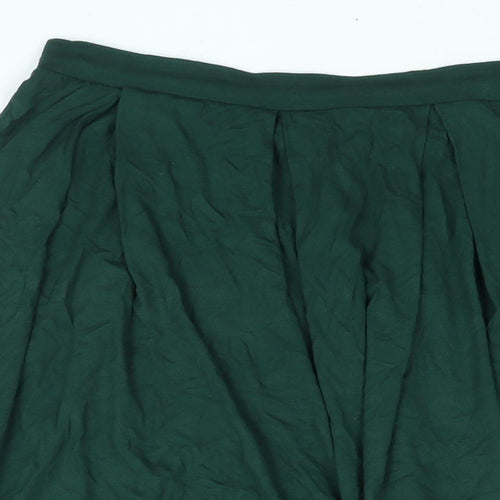 ASOS Womens Green Viscose A-Line Skirt Size 16