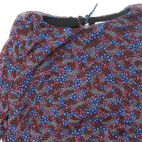 La Redoute Womens Multicoloured Floral Polyester Shift Size 14 Round Neck Tie