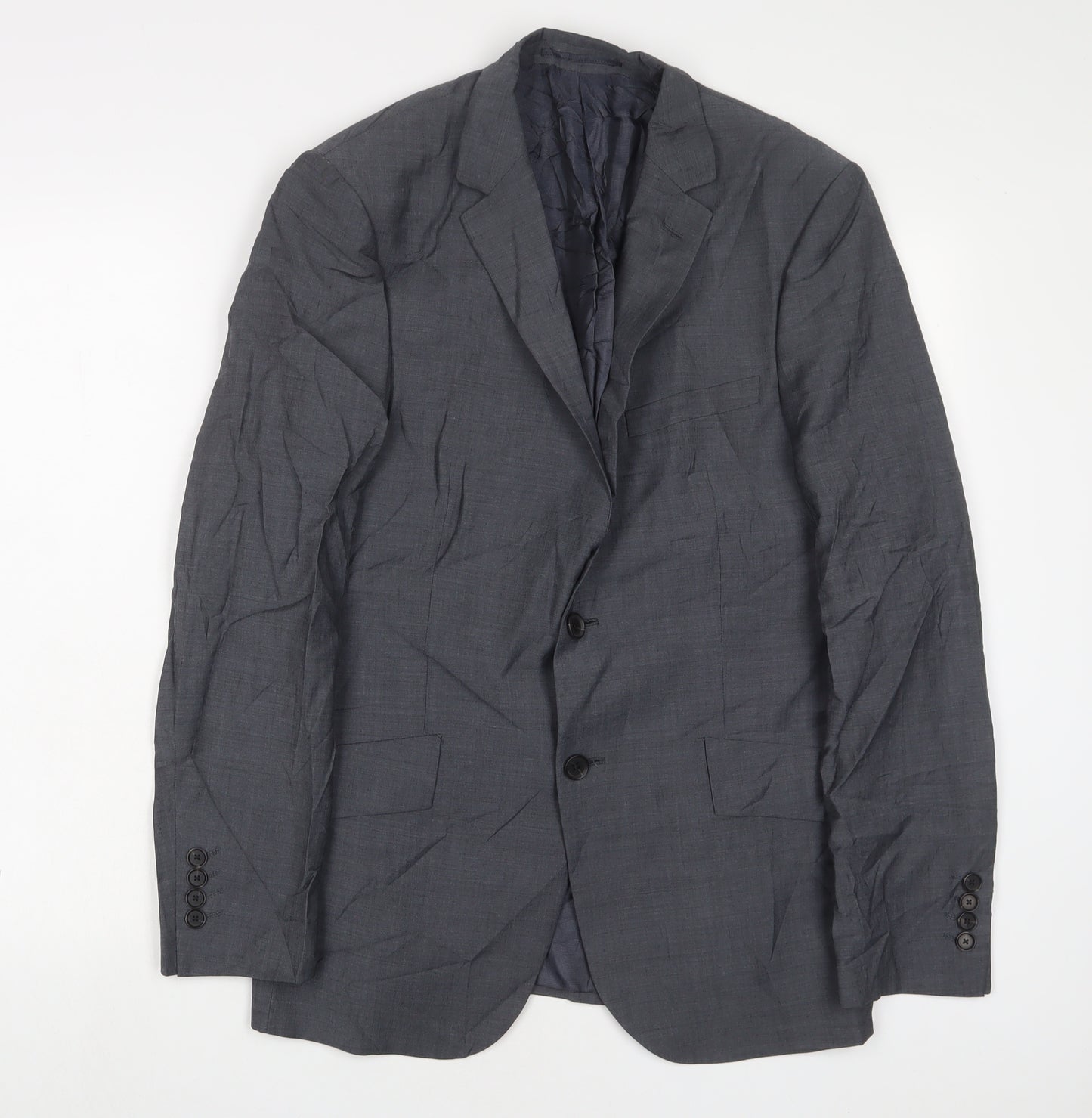 Autograph Mens Grey Wool Jacket Suit Jacket Size 38 Regular